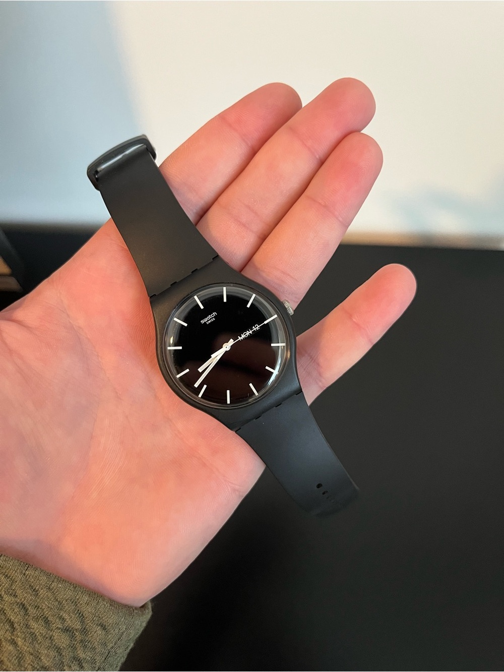 Swatch Black Silicone Strap Watch - Picture 3 of 3